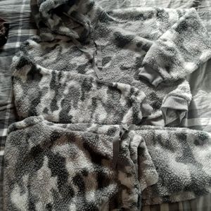 Sherpa Camo loungewear Set